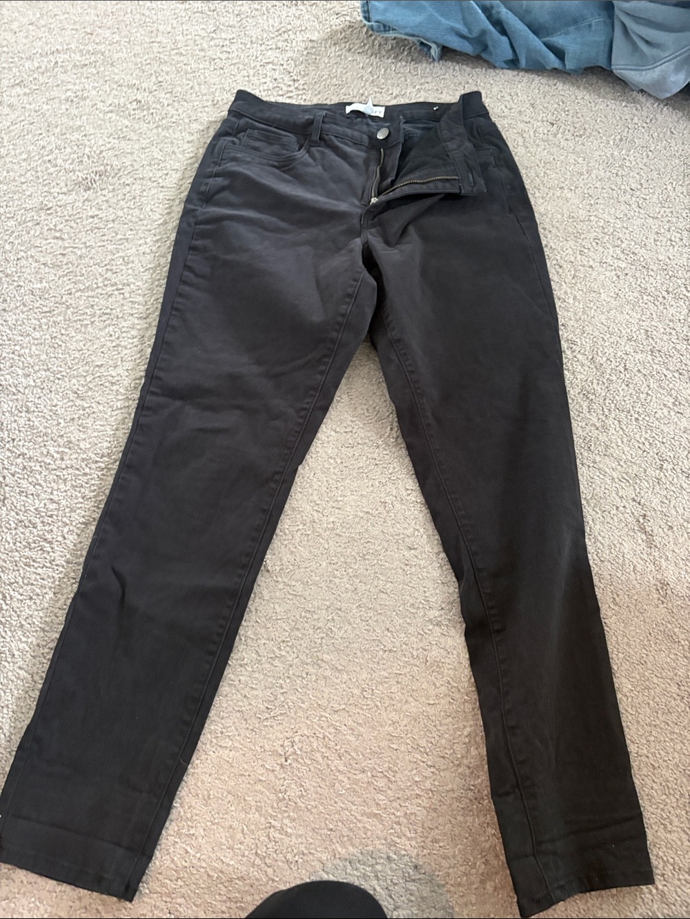 LOFT Black Straight-Leg Jeans